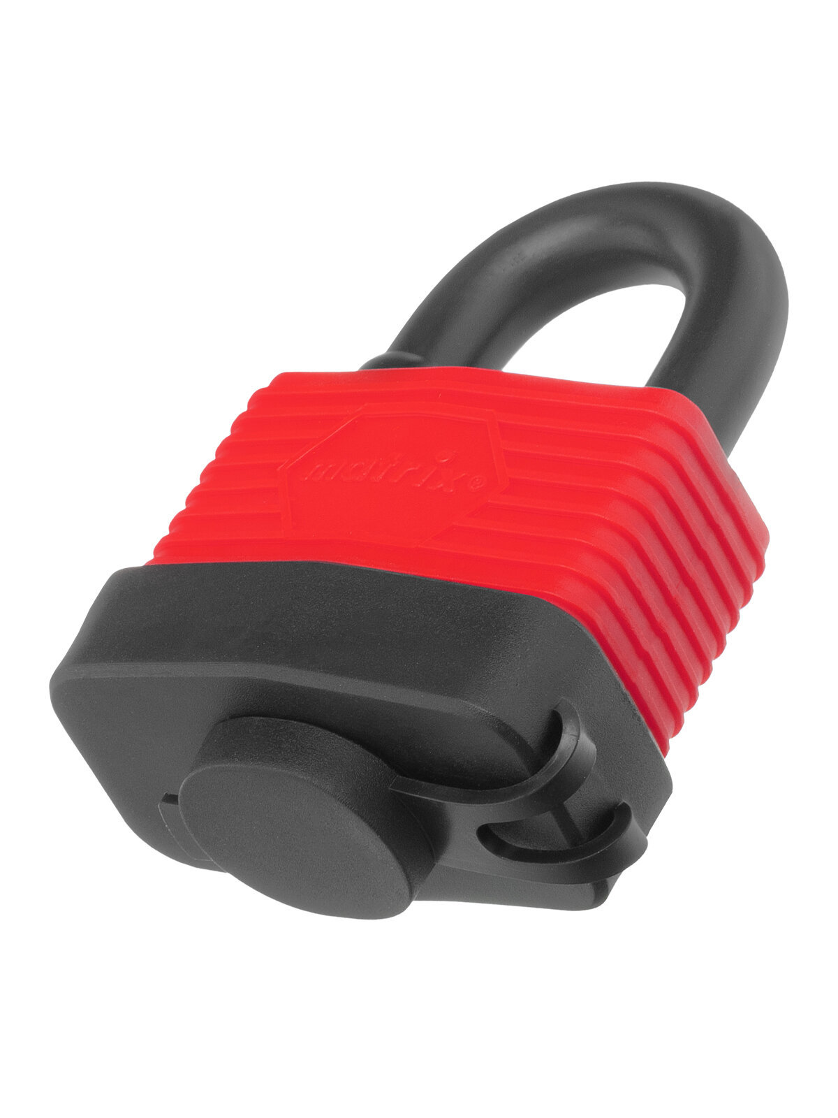 Замок навесной всепогодный Matrix шириной 50 мм прорезиненный 91824