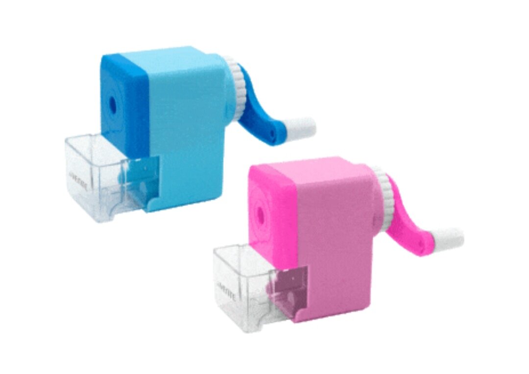 Точилка deVente 9x4,5x7,5 см, для карандашей, ABS-пластик, контейнер для стружки, цвет розовый