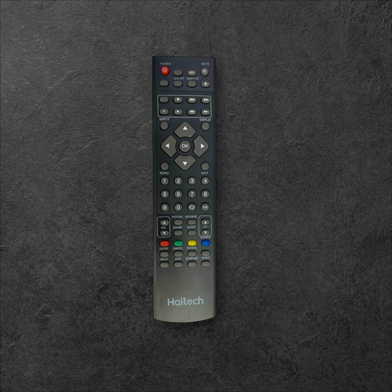 Универсальный пульт, для телевизор Haitech, АБС-пластик, черный