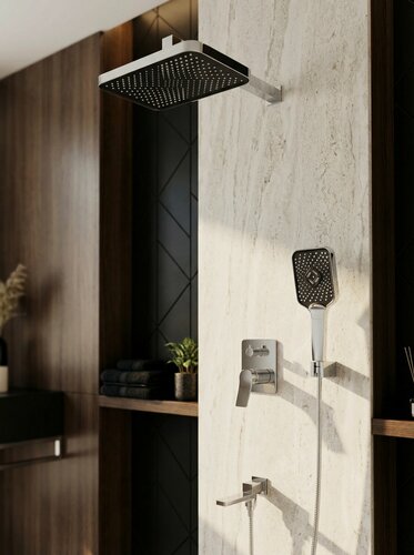 Изображение товара Душевая система скрытого монтажа 7 в 1 ESKO 7in1Eiger, хром. Душевой комплект встраиваемый