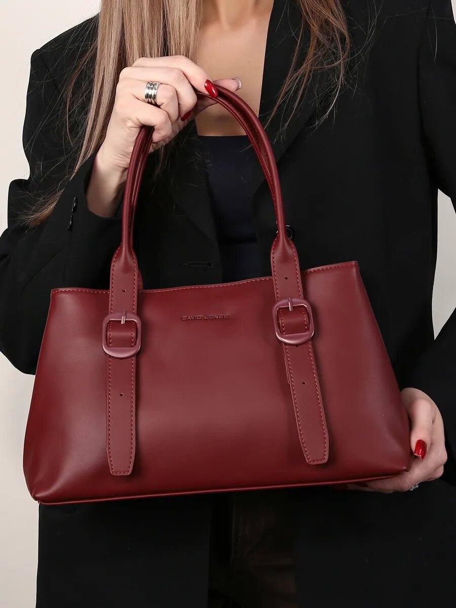 Сумка тоут DAVID JONES, бордовый — фото 1