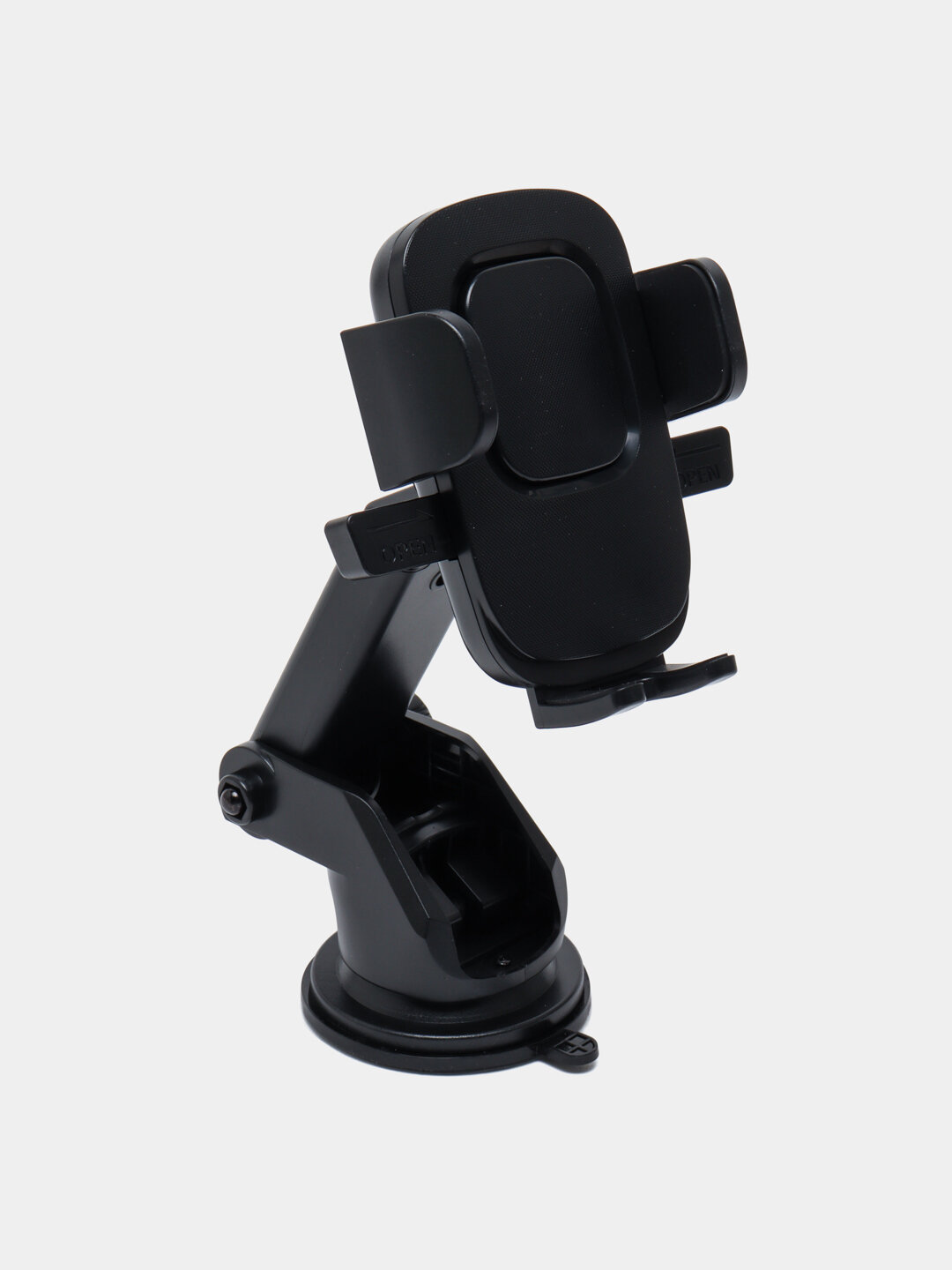 Автомобильный держатель для телефона, универсальный, на присоске, поворотный, чёрный