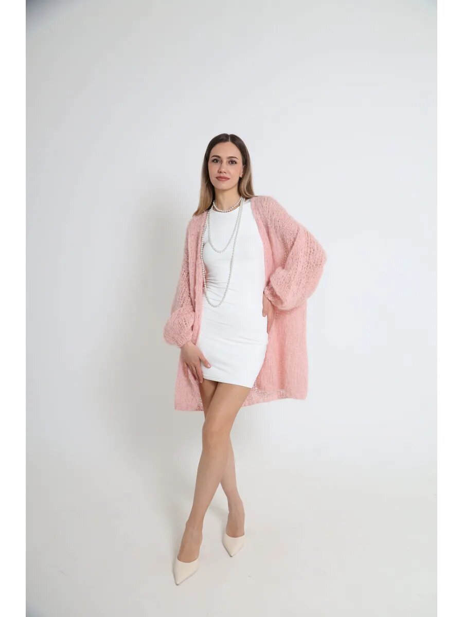 Кардиган The Sweetest Sweaters, размер ONE SIZE, розовый — фото 1