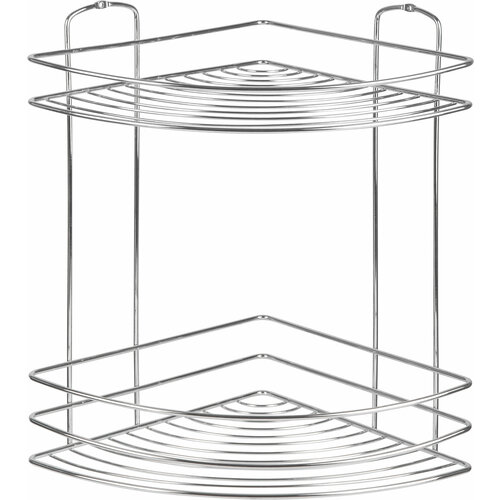 Полка угловая 2-ярусная BASIC хром 1337₽