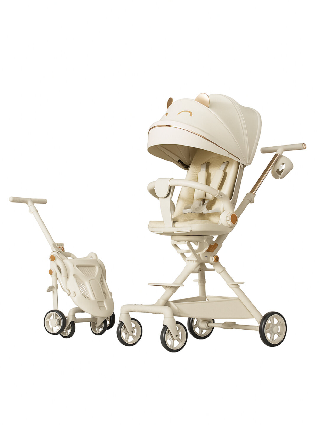 Коляска-трансформер Дрон, для одного ребенка, поворотные передние колеса, EVA