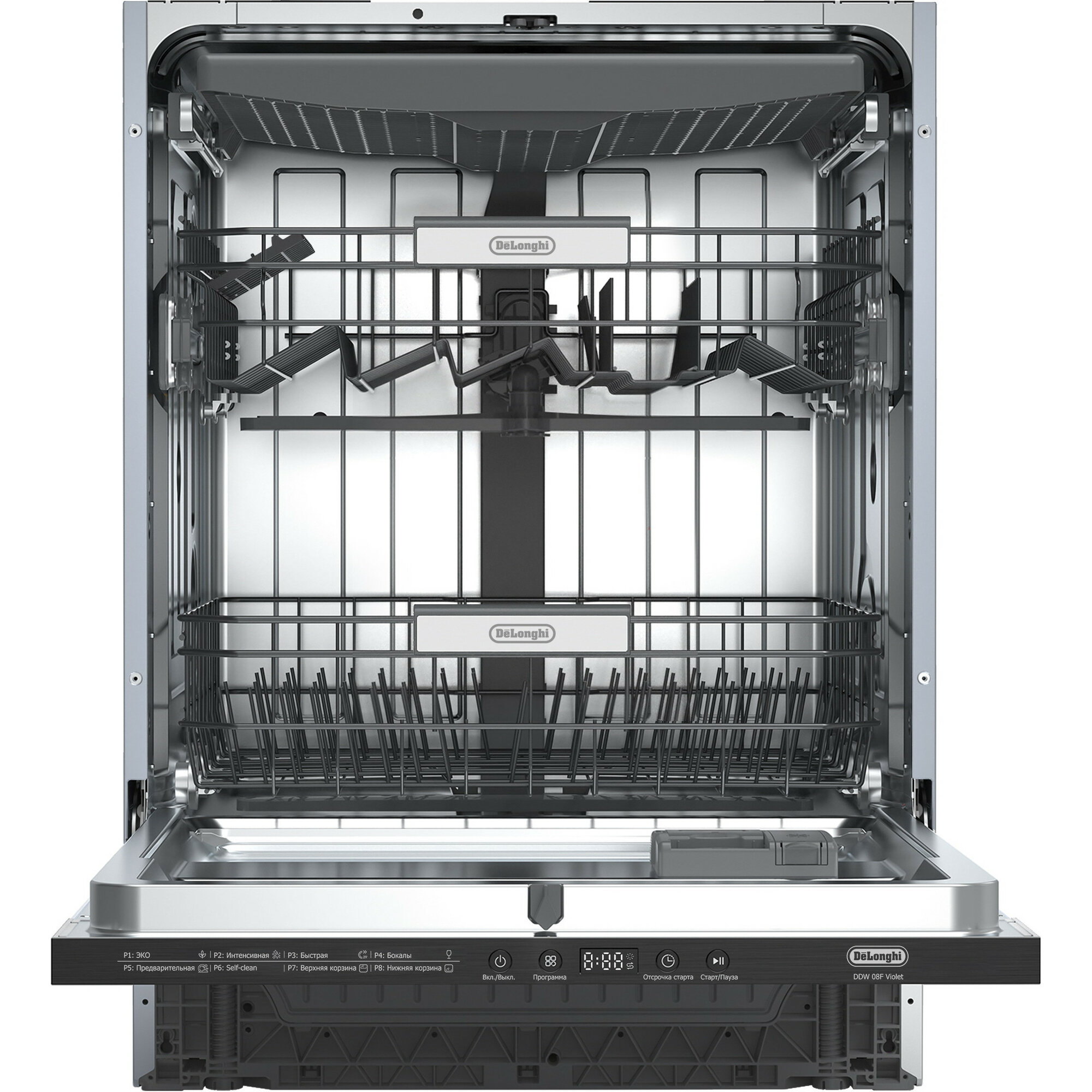 Посудомоечная машина DeLonghi DDW 08F Violet, 14 комплектов, конденсационная сушка