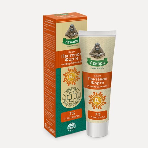Изображение товара Крем Лекарь "Пантенол форте 7%", универсальный, для тела, 30 мл, 2 шт