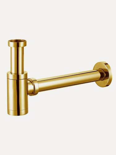 Изображение товара Сифон для раковины AZARIO G 1 1/4, без выпуска, цилиндр, латунь, золотио (AZ-108-GL)