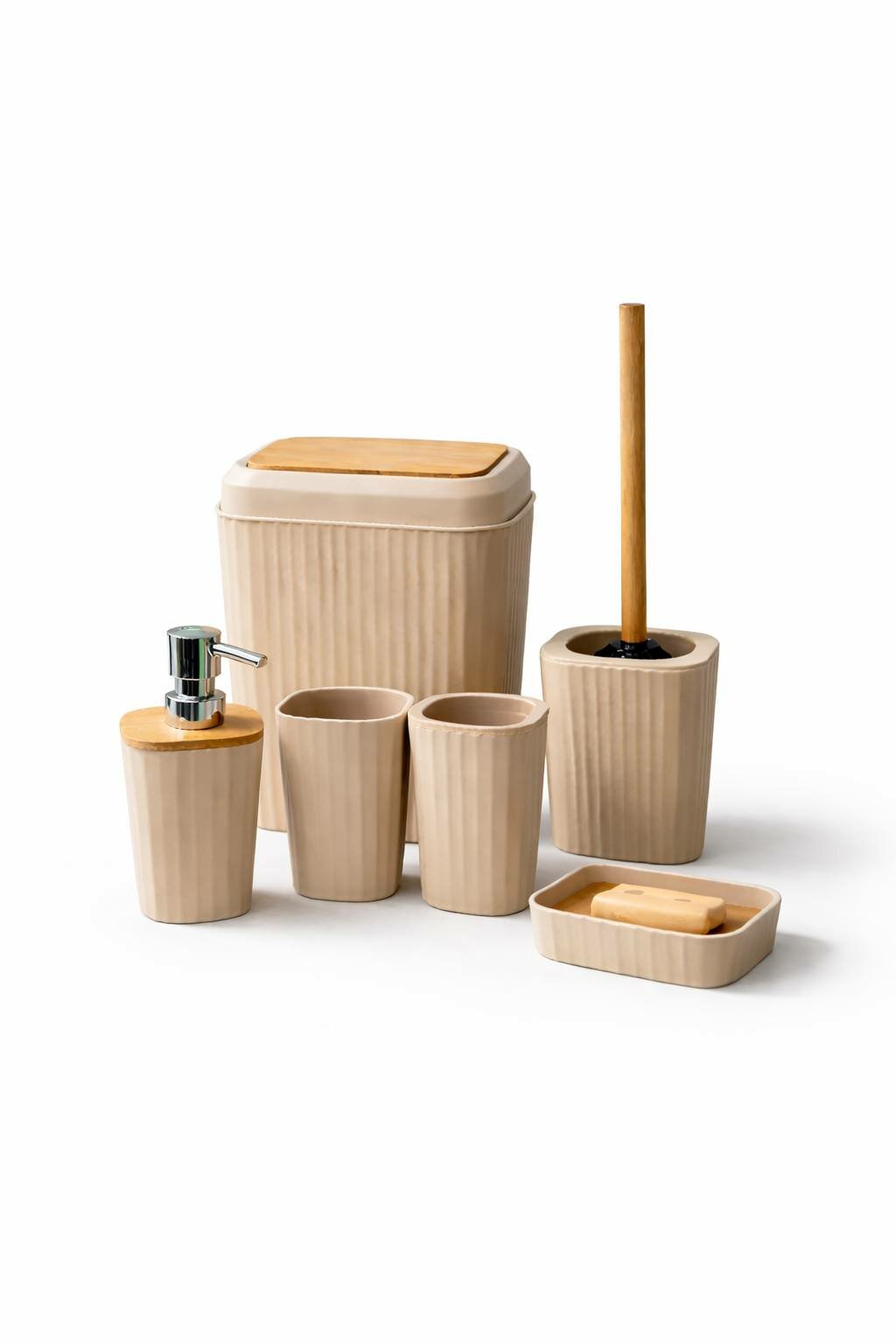 Набор аксессуаров для ванной комнаты Современный набор аксессуаров для ванны — фото 1