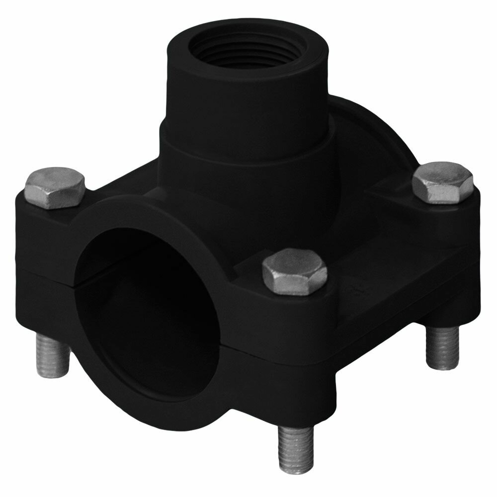 Врезка седловая ПЭ 32x1/2" двухболтовая
