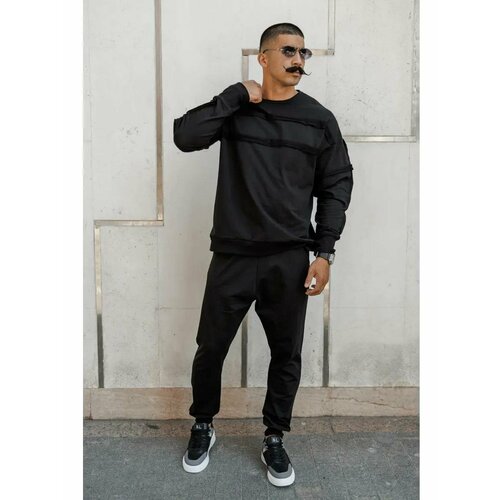 фото Костюм спортивный skull loft спортивный костюм мужской весенний, размер s, black