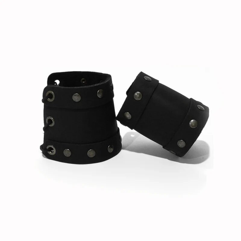 Браслеты из искусственной кожи Medieval Renaissance Черный, Short One pair