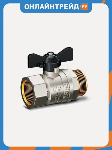 Изображение товара Кран шаровой LD Pride 47.15. B-Н. Б, вн./нар. резьба, ручка-бабочка, 1/2"