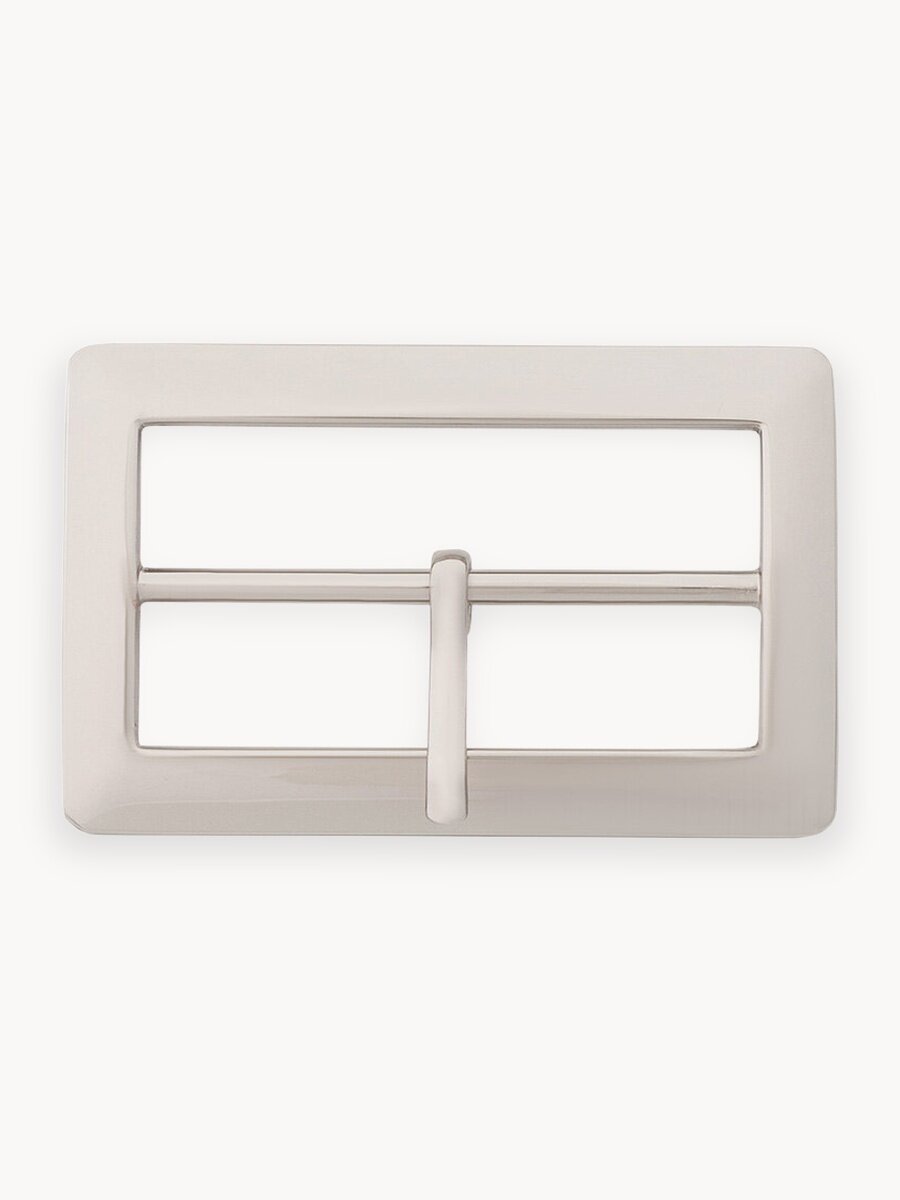 Пряжка прямоугольная для ремня 40 мм, металл (nickel - серебро (никель)