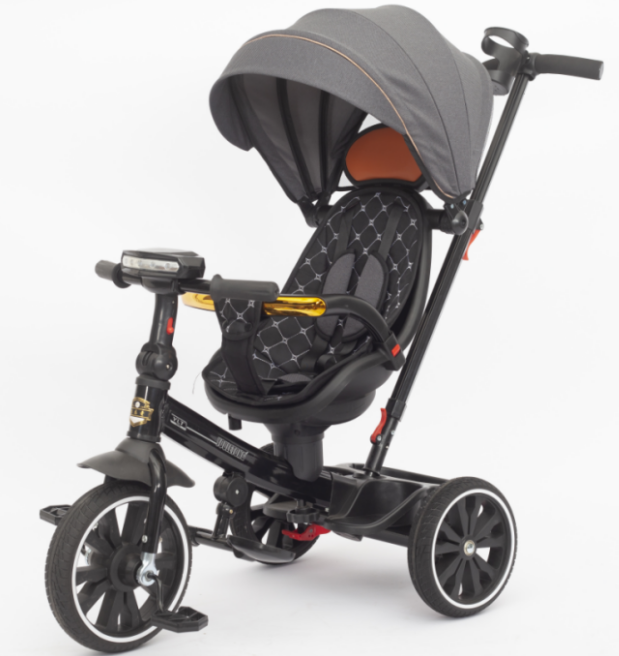 Детский трехколесный велосипед с родительской ручкой-велоколяска