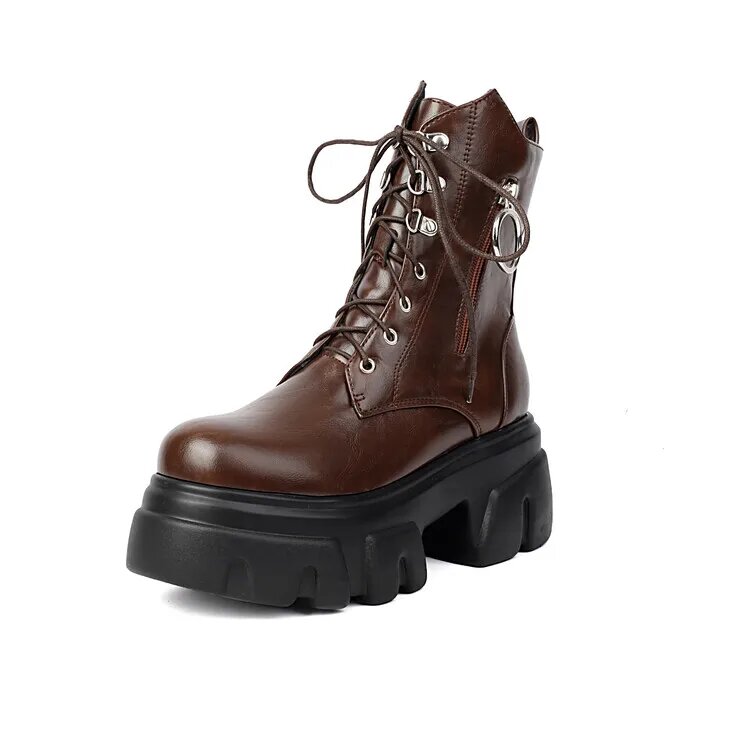 LeShion of Chanmeb/Новые готические ботинки в стиле стимпанк на молнии, женские мотоциклетные ботинки на толстом каблуке и платформе, золотисто-серебристые туфли, женские 43