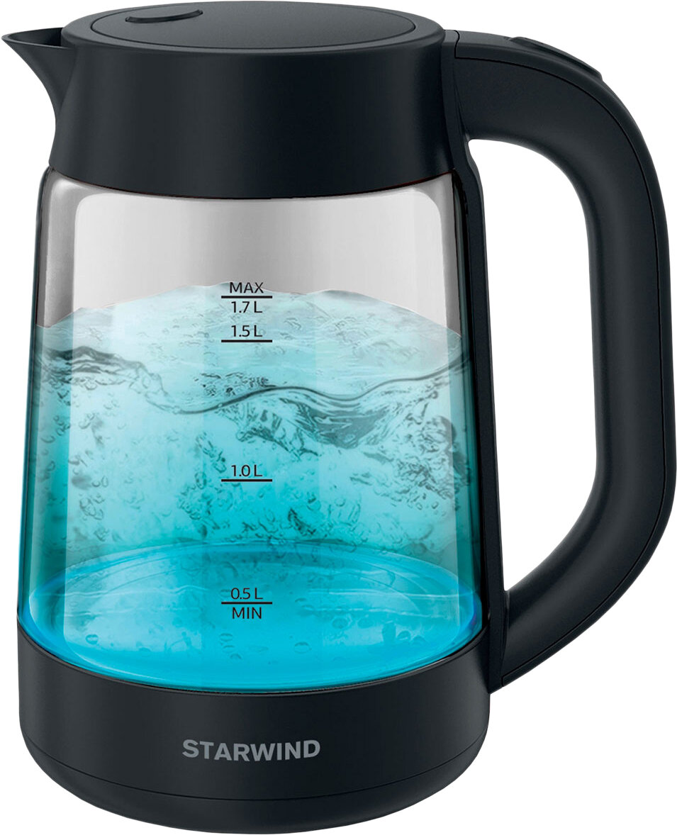Электрочайник Starwind SKG4030 скрытый нагревательный элемент стекло/пластик 17 л