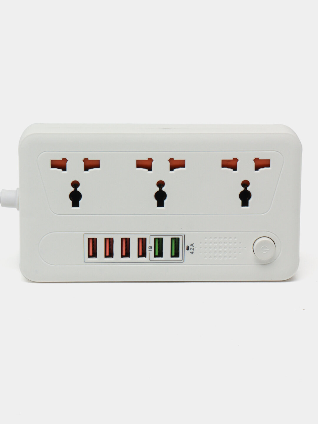 Сетевой фильтр пилот удлинитель Inkax BKL- 18 2500W 3 розеток 6 USB — фото 1