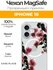 Чехол на Apple iPhone 16 (Айфон 16) MagSafe с магнитом и принтом Готическая вишн...