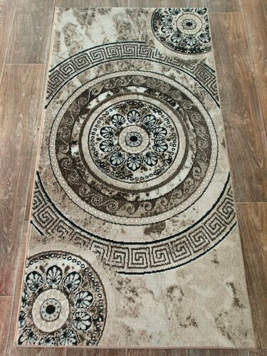 Изображение товара Ковер на пол на джутовой основе с нанесением латекса. Противоскользящий коврик прямоугольной формы размером 80 на 150