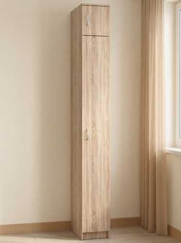 Изображение товара Узкий шкаф-пенал с антресолью Шелли-18А, ШхГхВ: 30х50х240 см