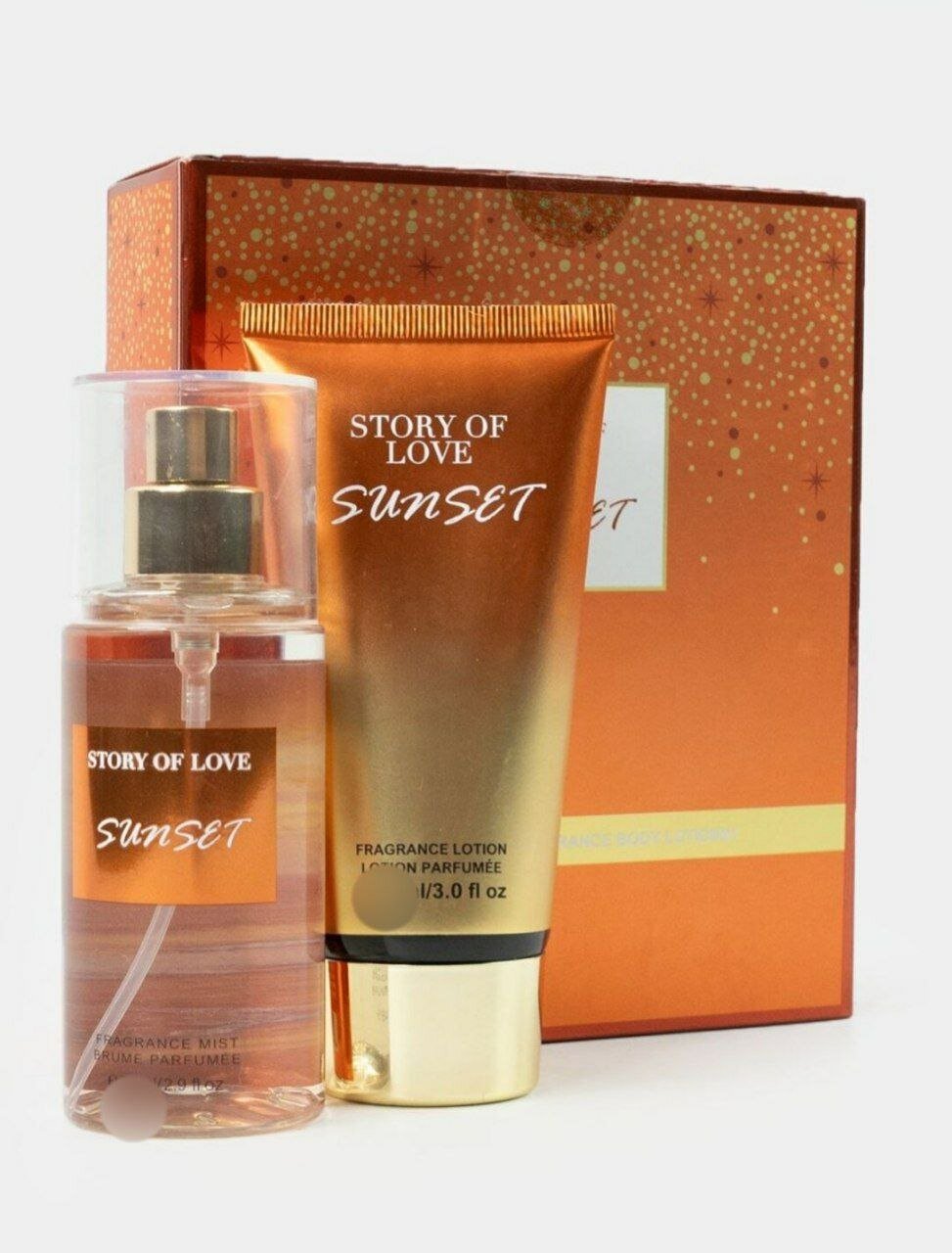 Подарочный набор STORY OF LOVE ' SUNSET ' ( Парфюмированный мист 250ml. | Лосьон для тела 236ml.)