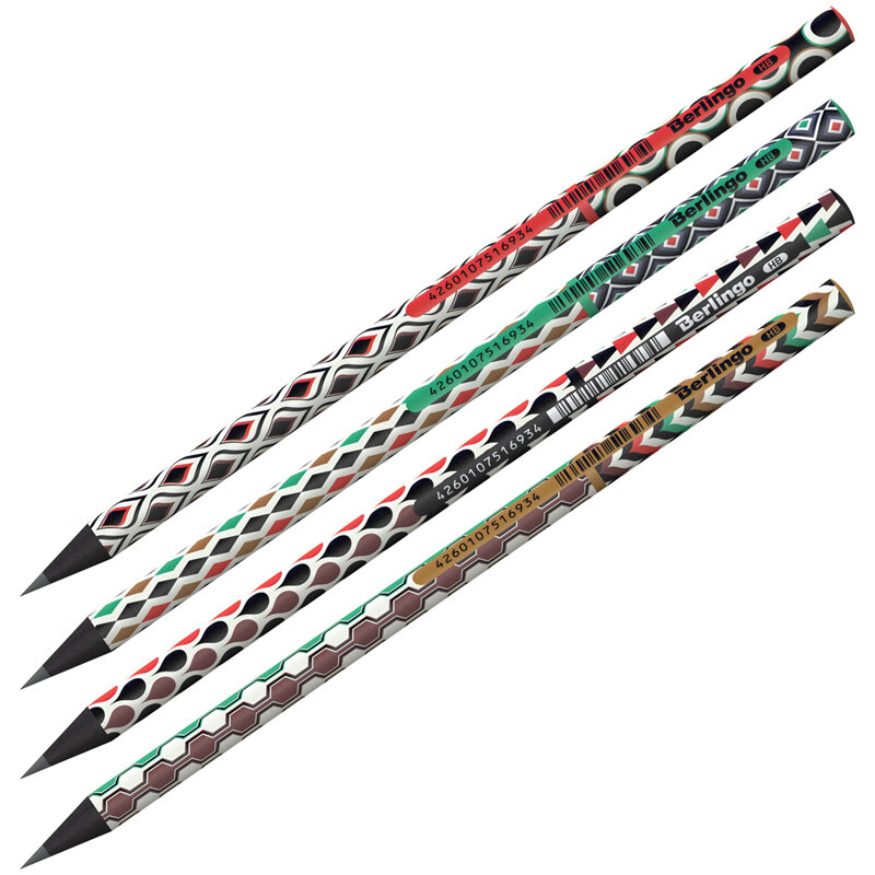 72 шт. Карандаш ч/г Berlingo "Arcade" HB, круглый, черное дерево, заточен