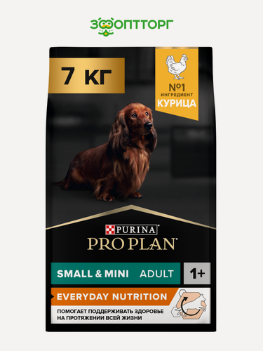 Изображение товара Сухой корм PRO PLAN EVERYDAY NUTRITION для взрослых собак мелких пород Курица, 7 кг.