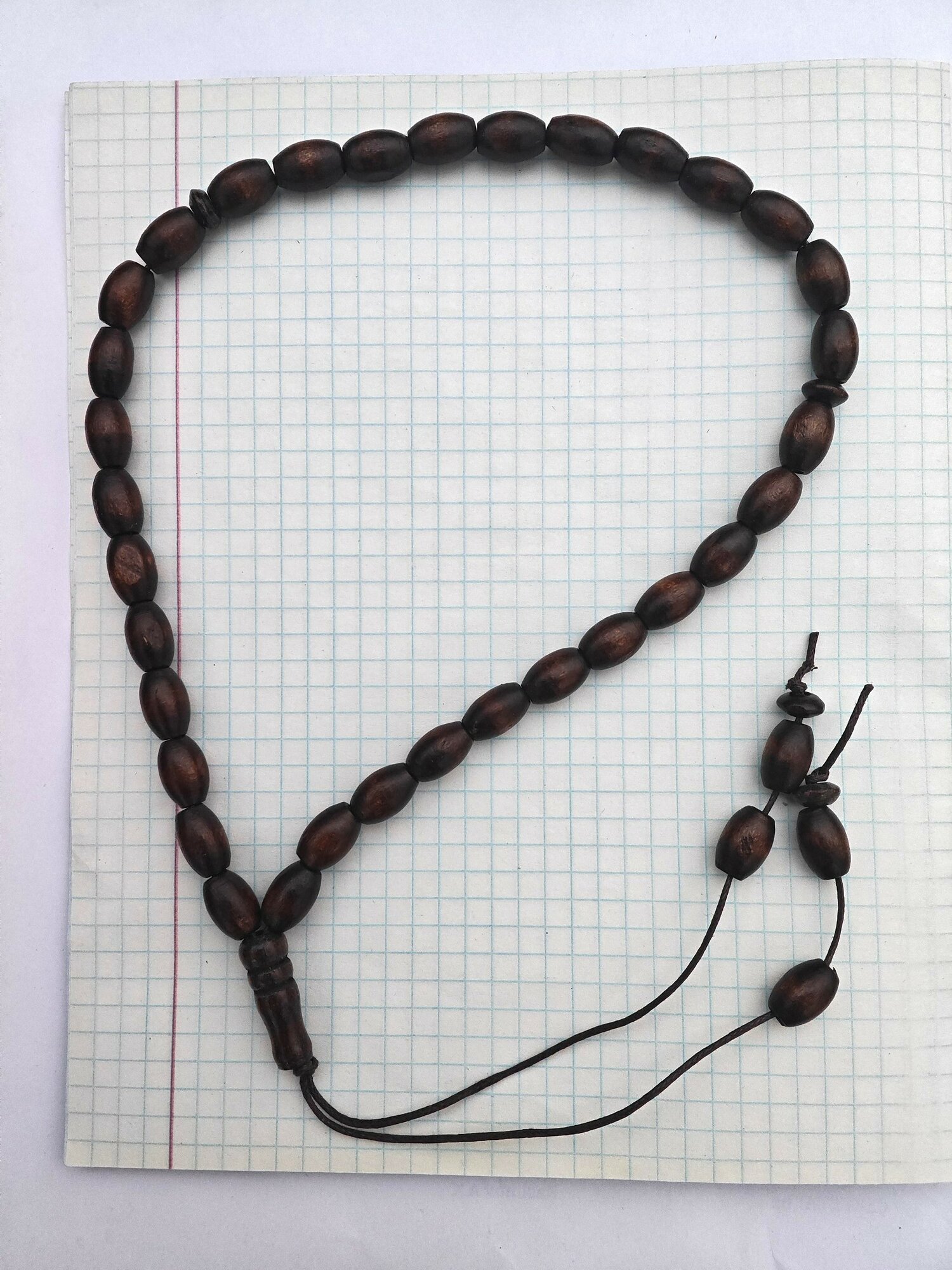 Чётки, дерево, 10 шт., длина 30 см, black — фото 1