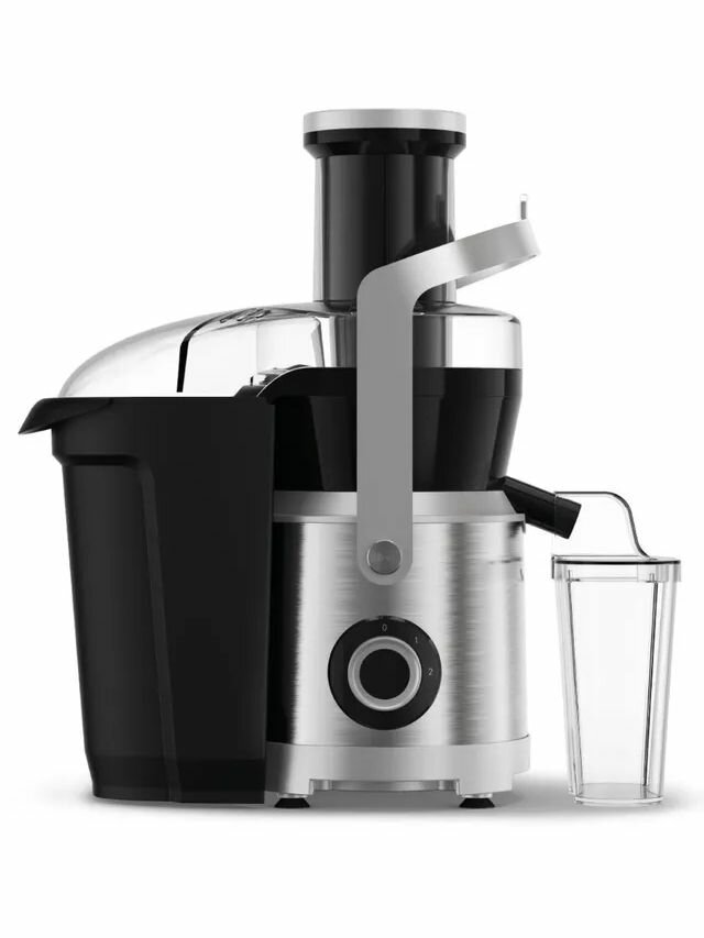 Соковыжималка Moulinex Nutri XXL JU660D30, 1000 Вт, 0.8 л емкость для сока, 2.2 л - для жмыха, защита от перегрева, черная — фото 1