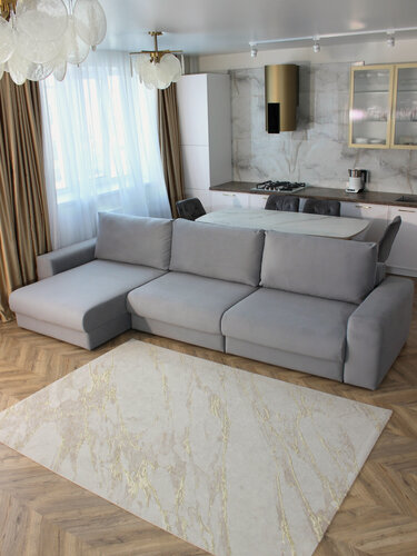 Изображение товара Диван-кровать Лофт светло-серый, левый угол, Независимый Пружинный Блок, механизм выкатная Еврокнижка, 350х155х65 см