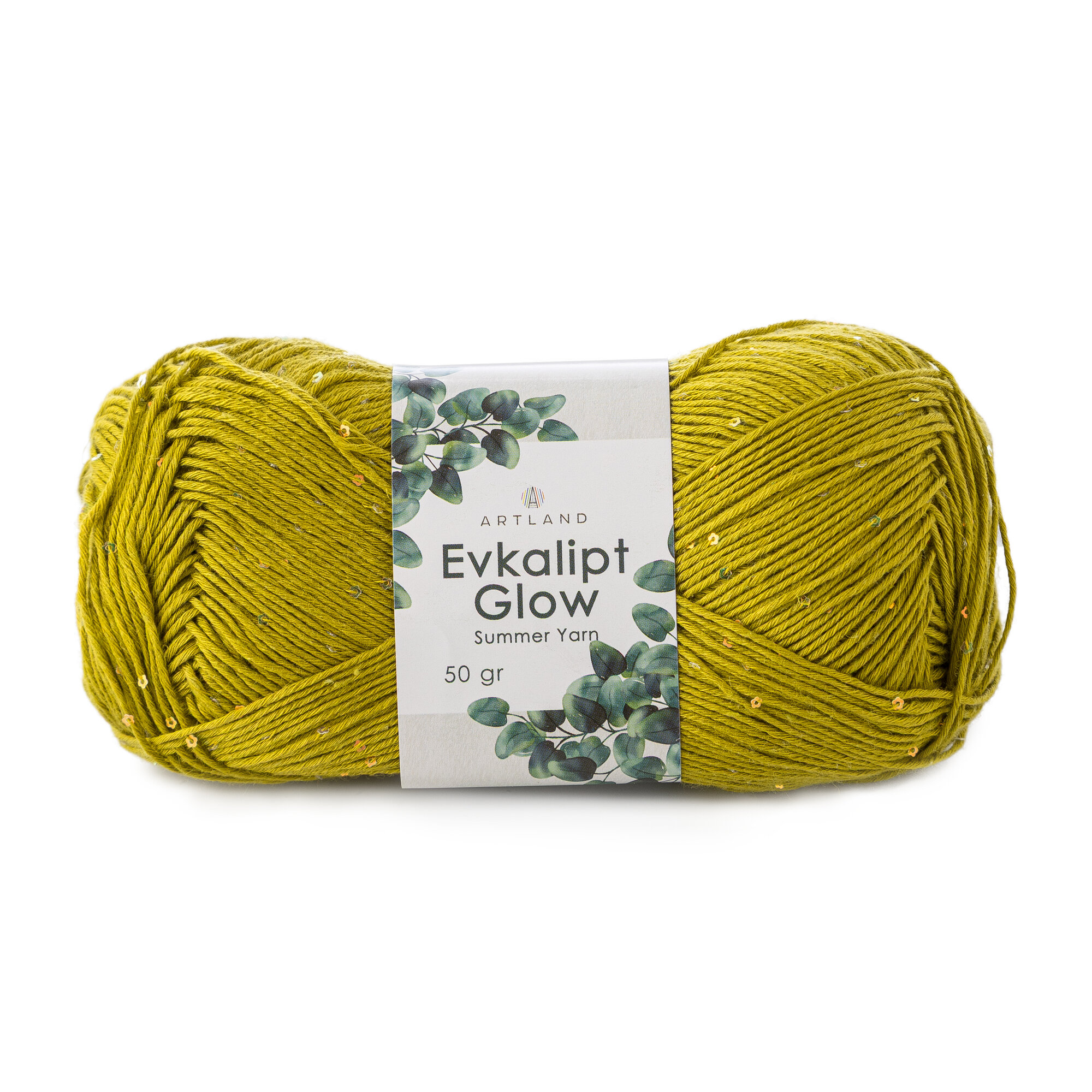 Пряжа для вязания Evkalipt Glow Artland 1 моток (175 м, 50 гр), цвет 08 фисташка