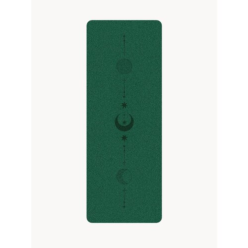 Ультрацепкий 100% каучуковый коврик для йоги Ultra Moon Green 185*68*0,5 см нескользящий