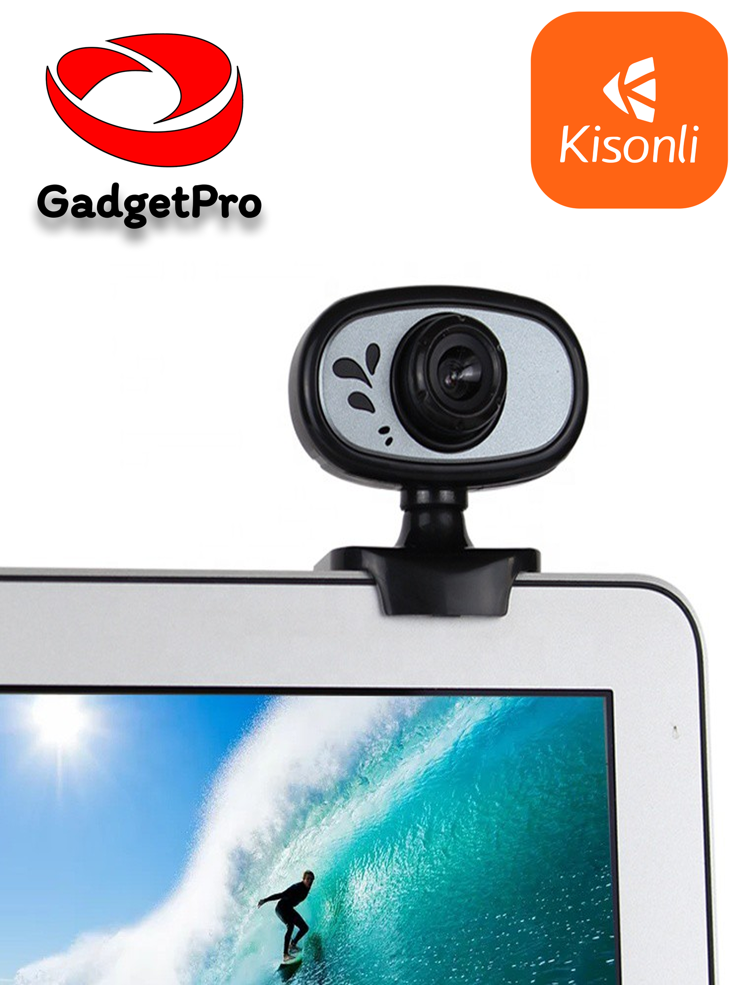Веб-камера Kisonli PC-3, USB 2.0, встроенный микрофон, авто баланс белого, 640×480, черная