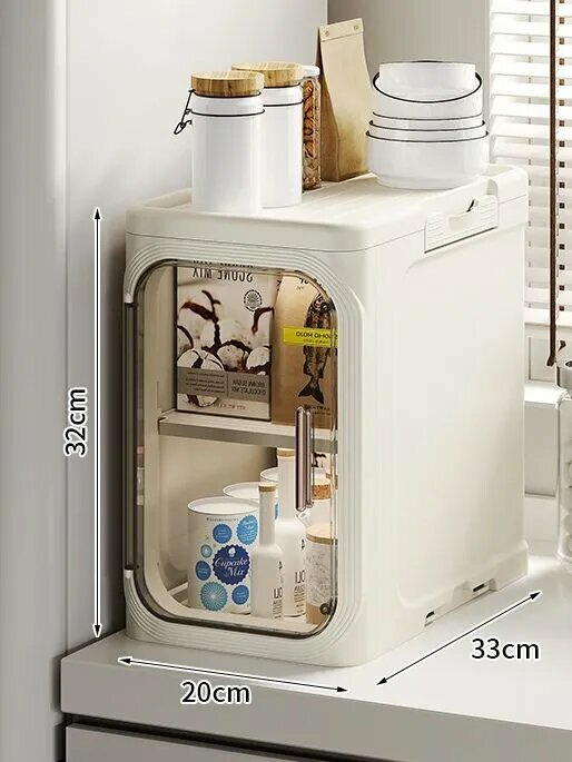Этажерка полипропилен цвет слоновая кость/светло-коричневый 20x33.5x32см