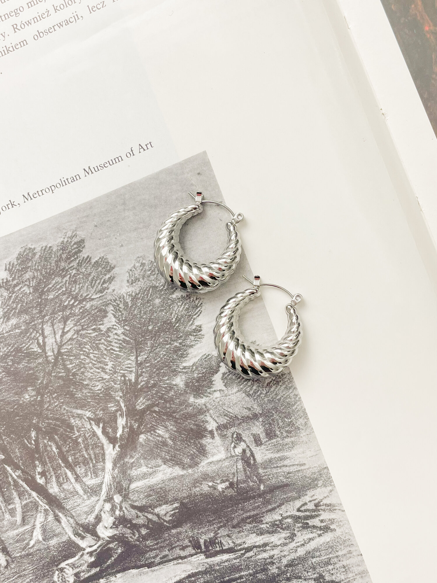 Серьги клипсы, Swarovski Zirconia, размер 3 мм, Silver — фото 1