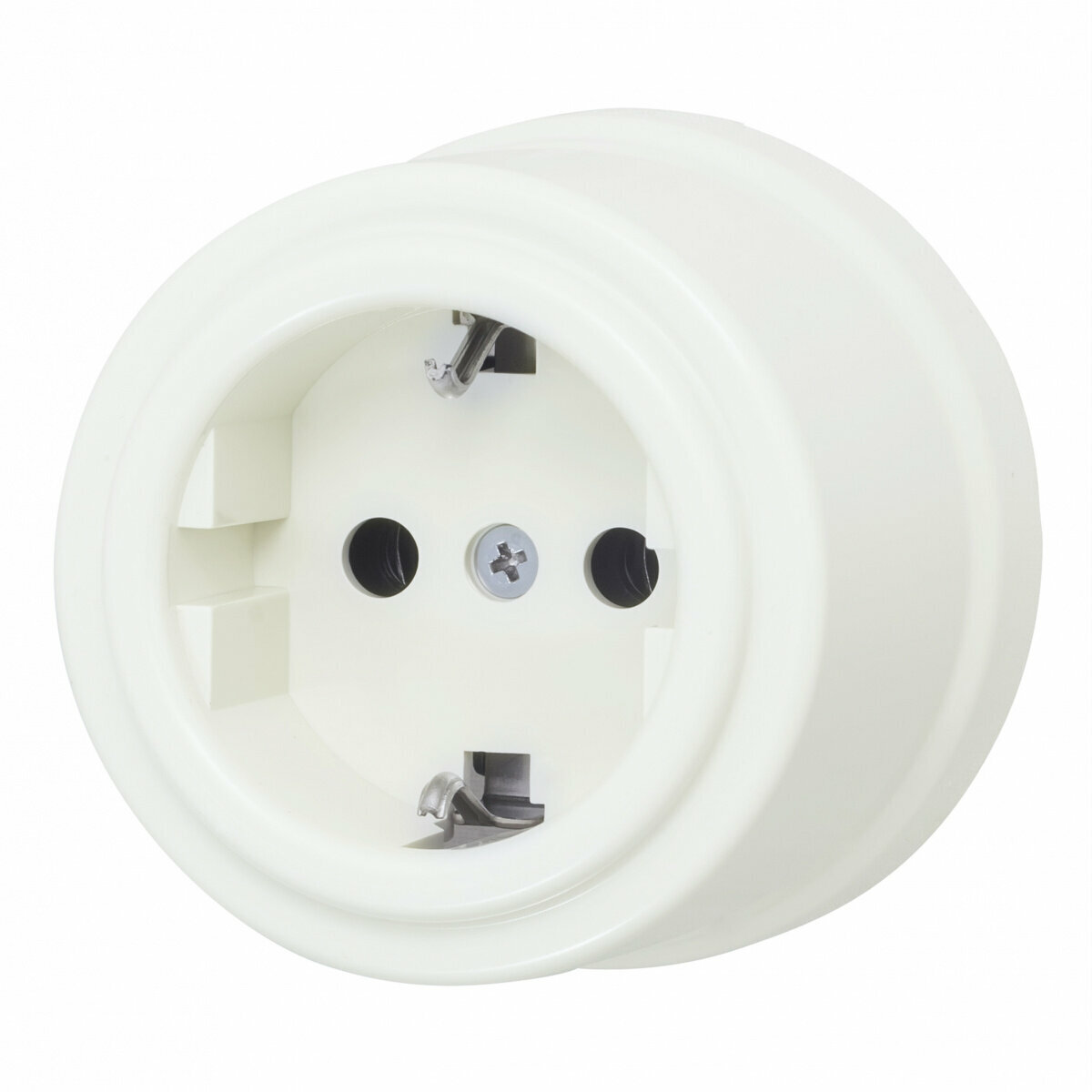 15 шт. BIRONI Пластик Cлоновая кость Розетка с заземлением B1-101-211