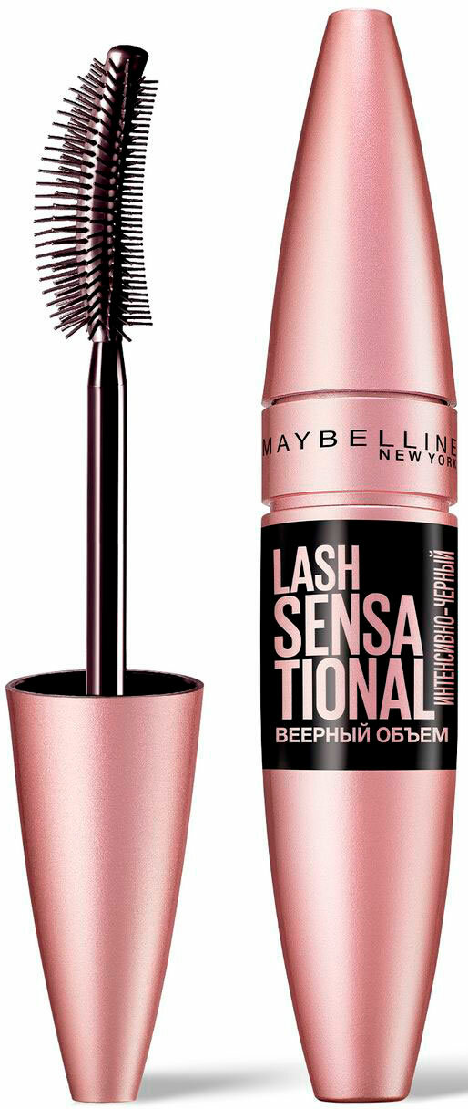 Тушь Maybelline LashSensational, веерный объём, интенсивно черная, 9.5 мл — фото 1