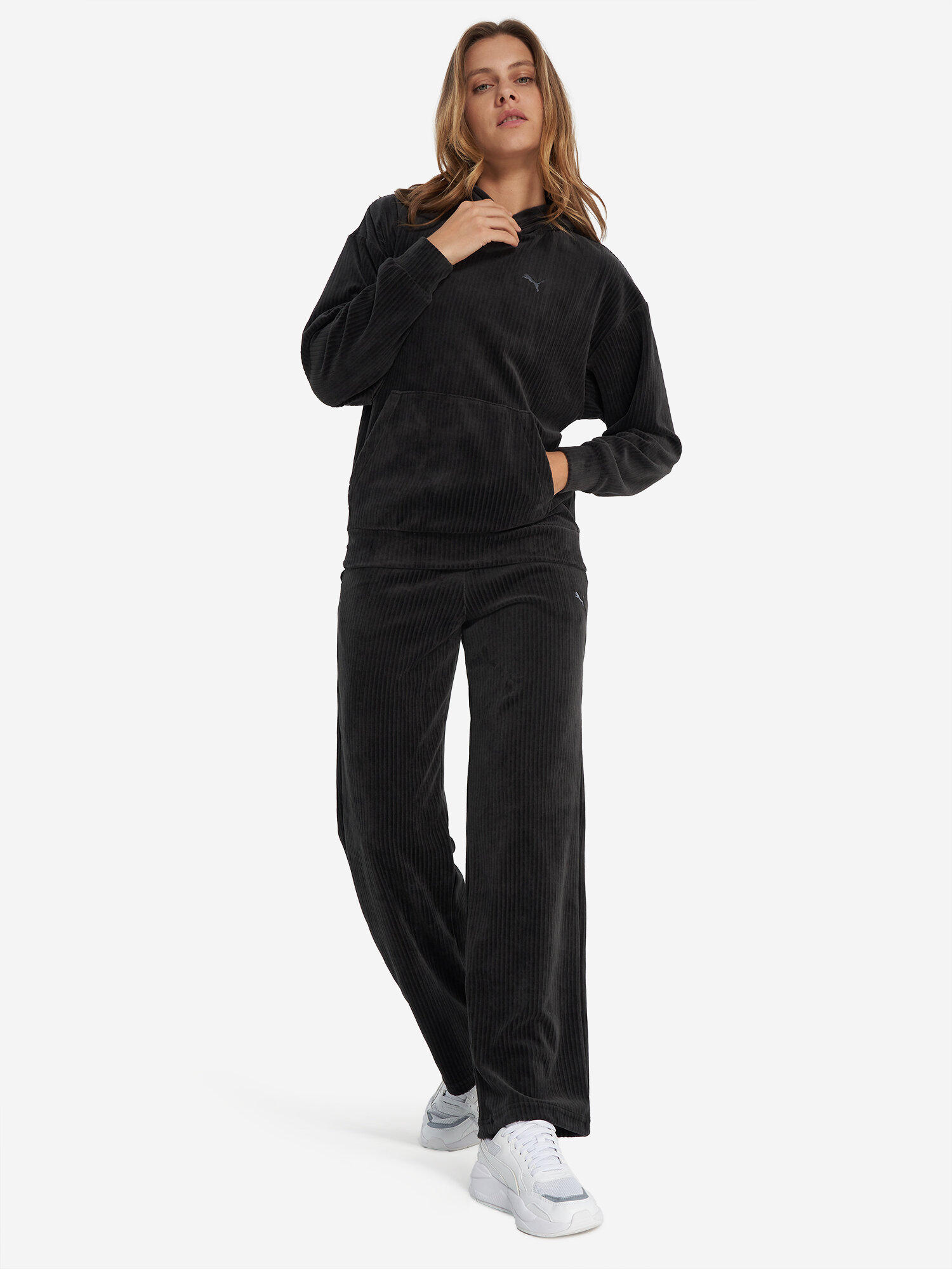 Худи спортивное PUMA, размер M, , черный — фото 1