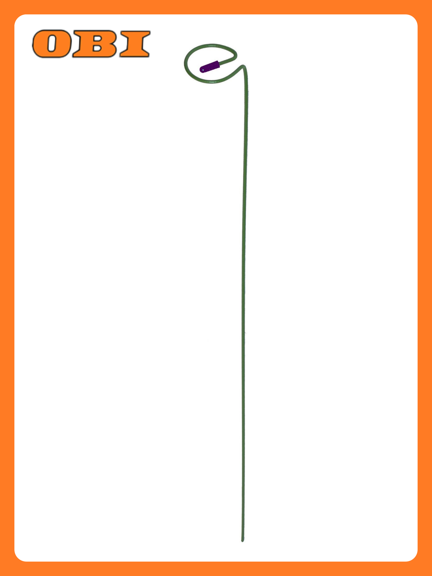 Опора Клевер С  для цветов  ПВХ  неразборная  7x90x9 см  зеленая