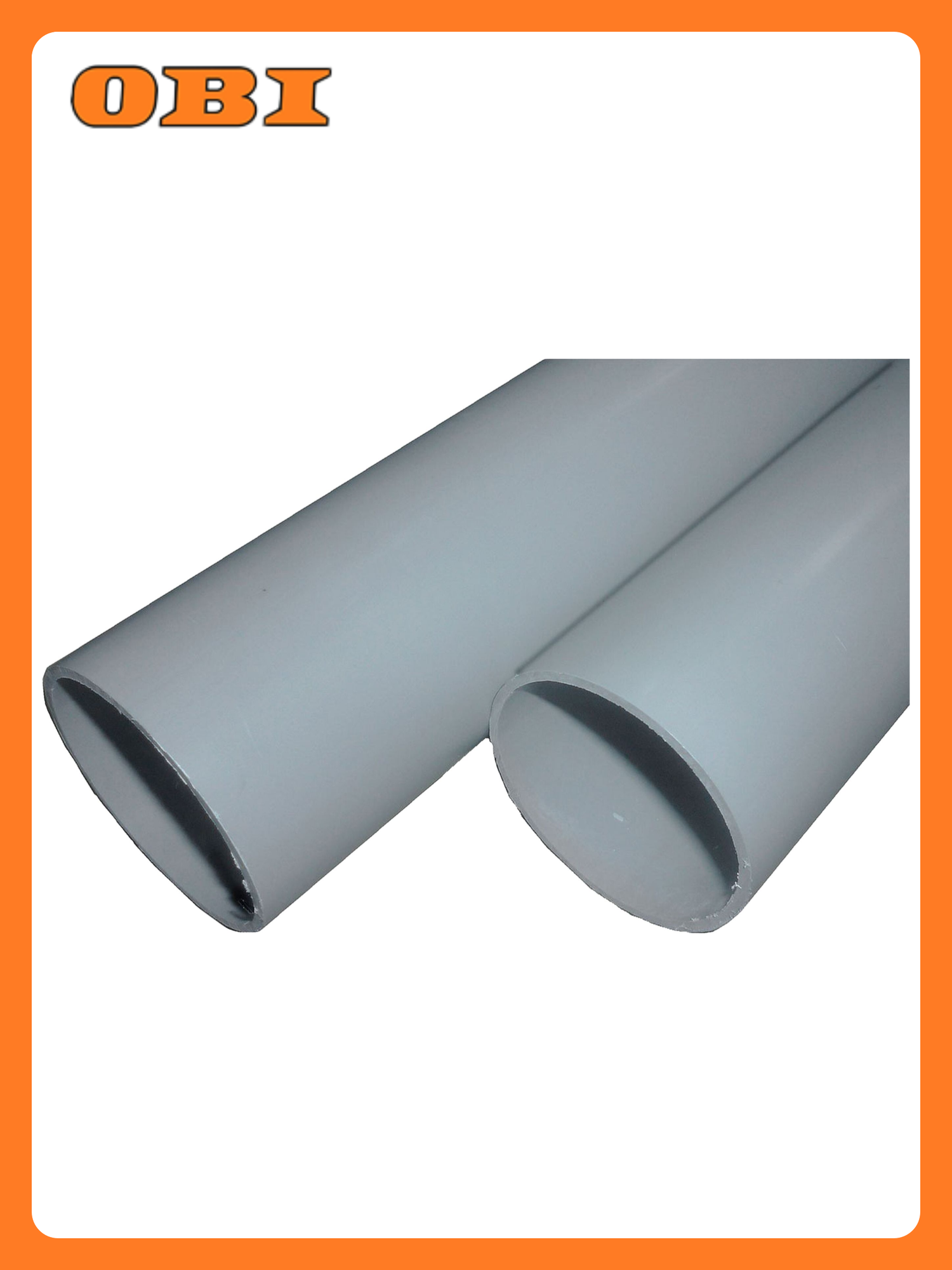 Труба Ecoplast RAL 7035 ПВХ серая 40 мм 2 м