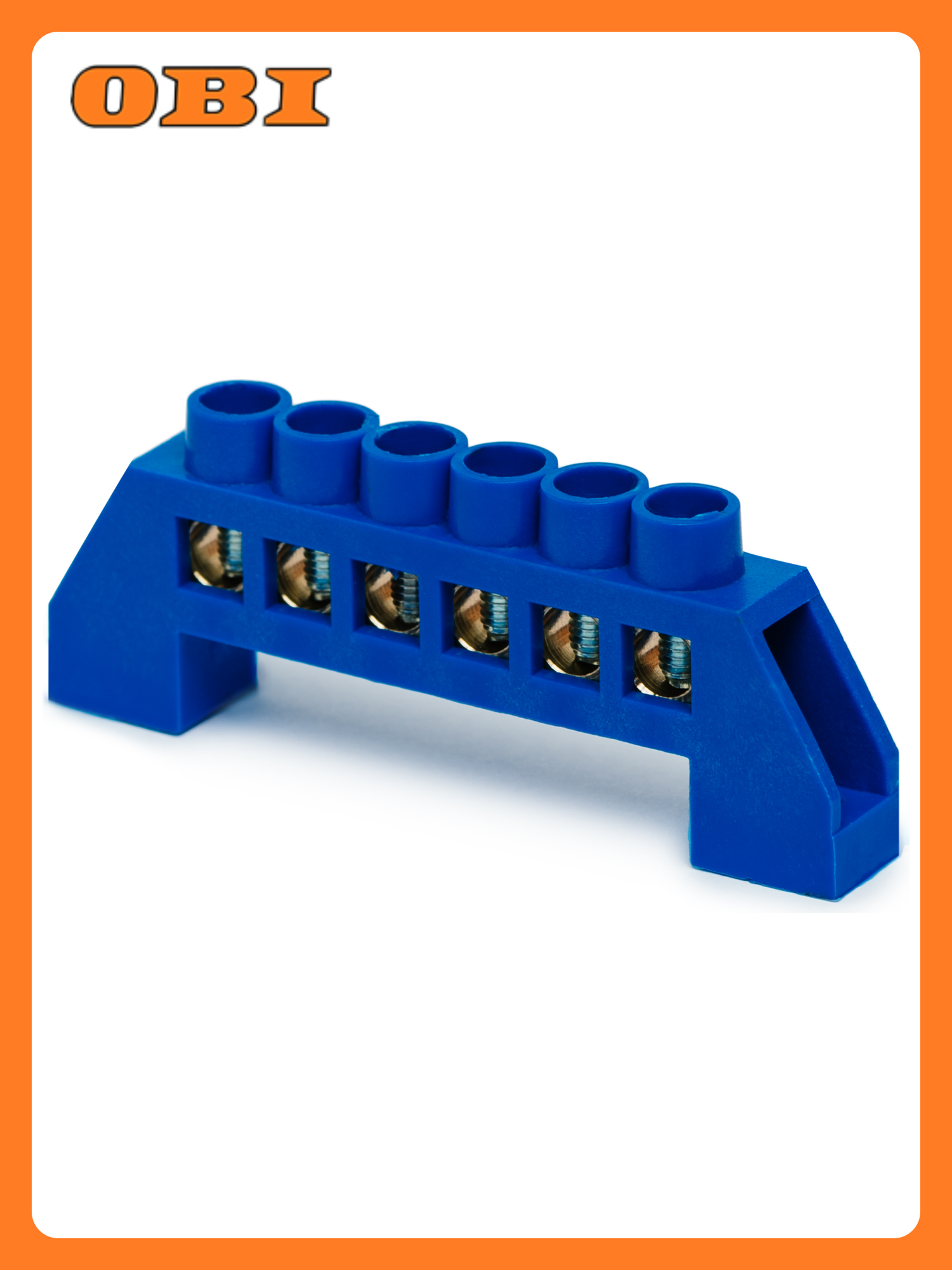 Шина нулевая PE земля REXANT на комбинированных изоляторах 6ГР 6X9