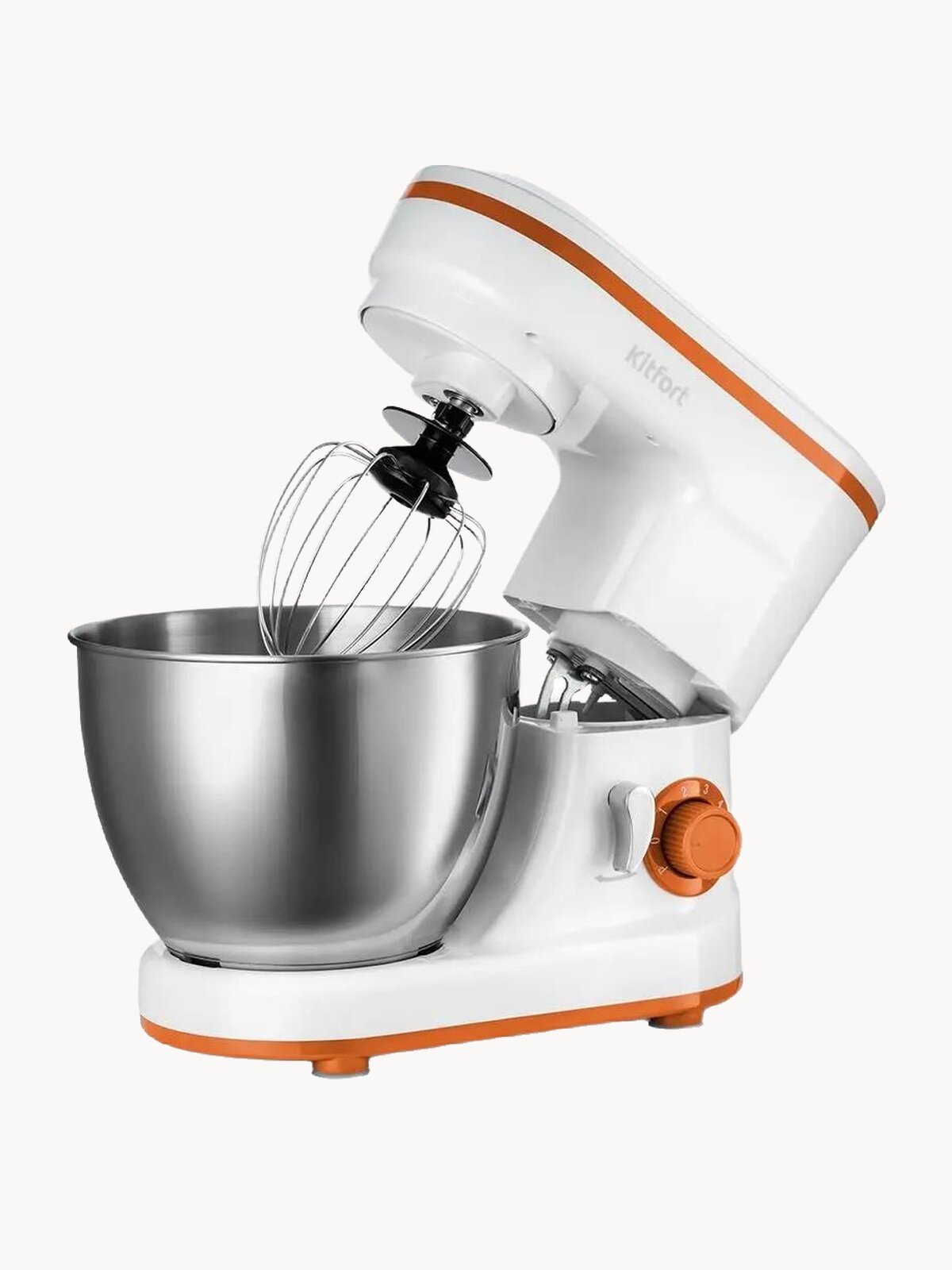 Планетарный миксер Kitfort КТ-3045-3 бело-оранжевый