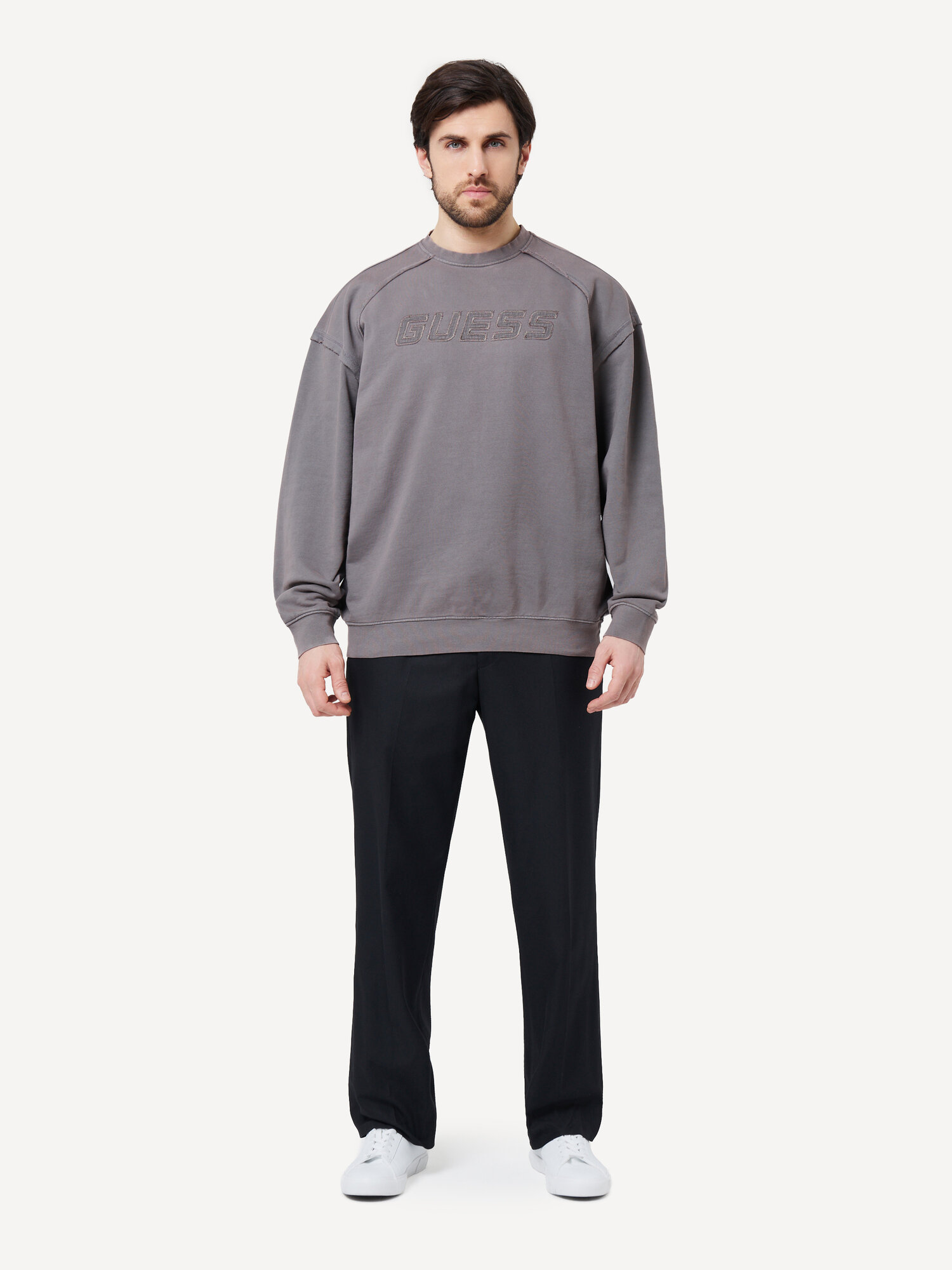 Джемпер GUESS LASI CN SWEATSHIRT, размер M, серый — фото 1