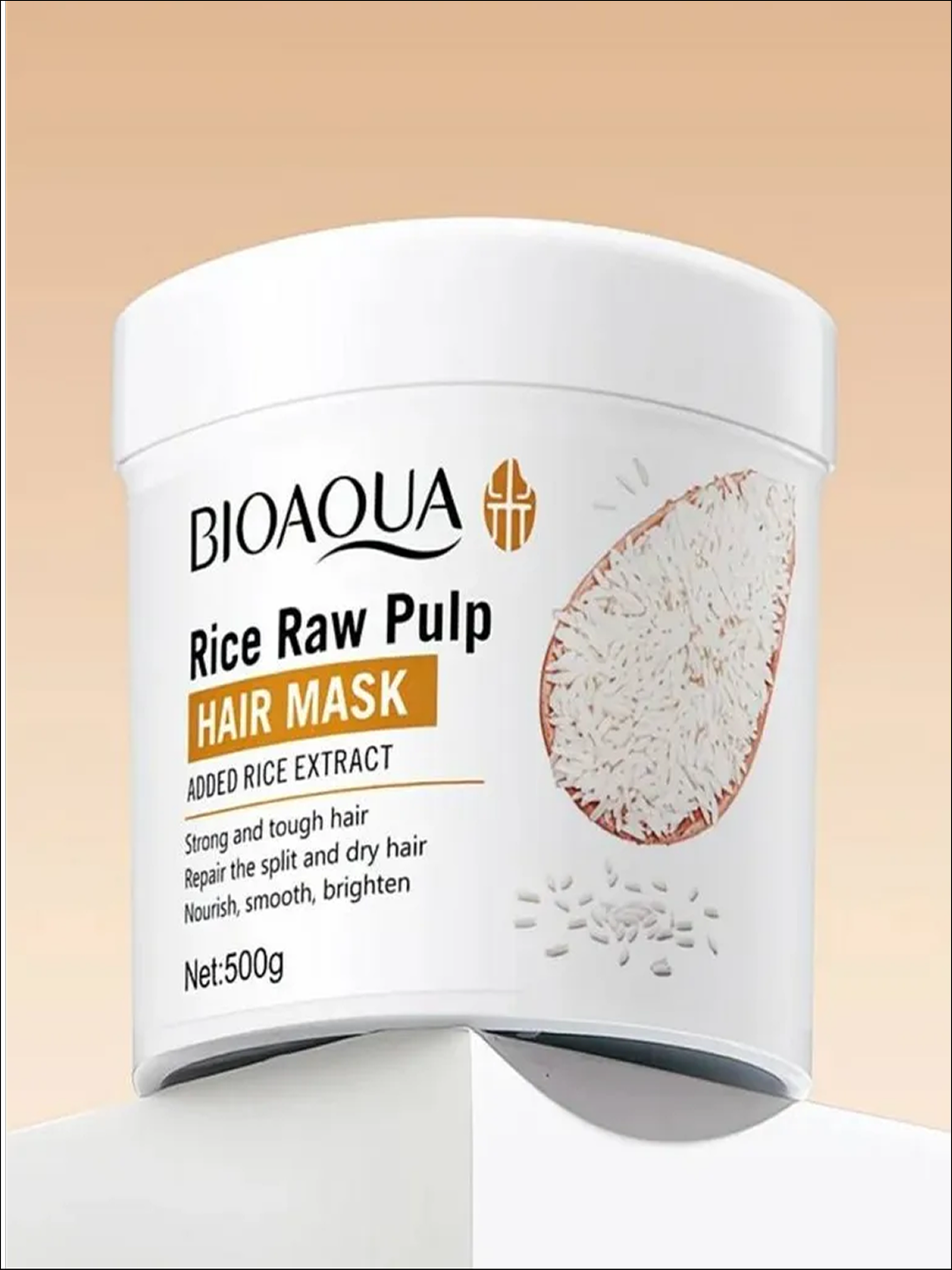 Маска для волос с рисовым экстрактом дарит мягкость, блеск и питание, 500 г
