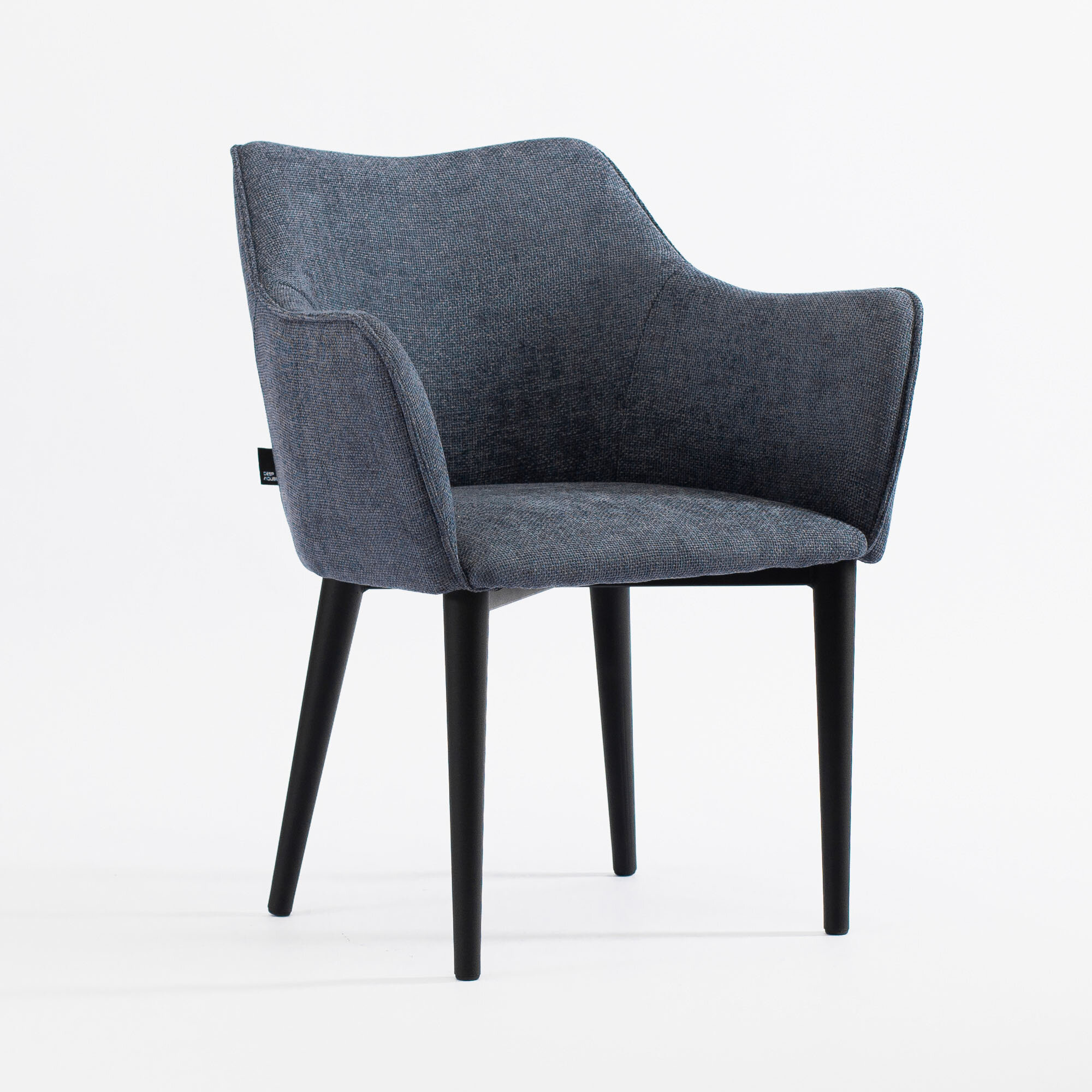 Стул Moscow Denis Simachev для DH синяя ткань ножки черные для дома/для гостиной/для столовой/для кафе/кухонный стул/стул кухонный