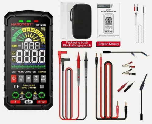 Изображение товара Мультиметр профессиональный HABOTEST HT126B SPECIAL с NCV. Гарантия 2 года. 16 функций