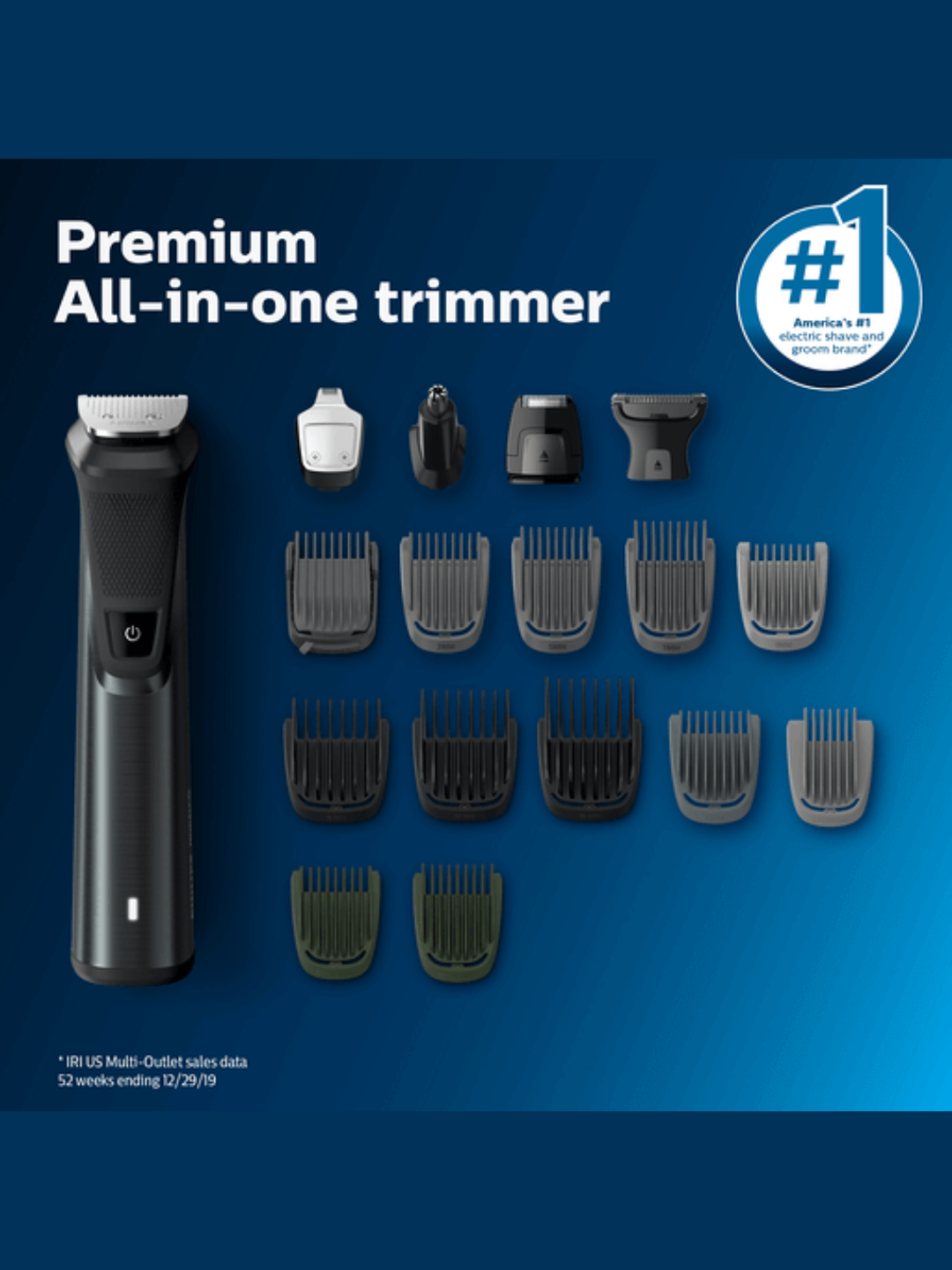 Триммер Philips MG9730/40, питание от сети и батареи, до 6 ч работы