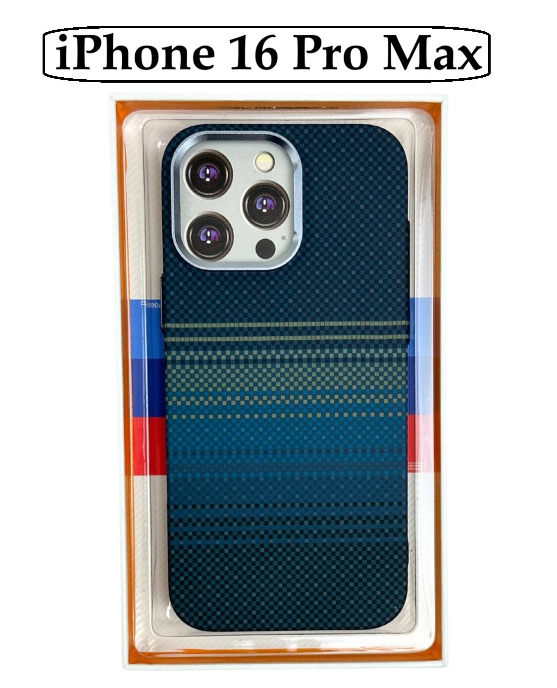 Чехол, карбоновый, для для телефонов iPhone 16 Pro MAX жёсткий