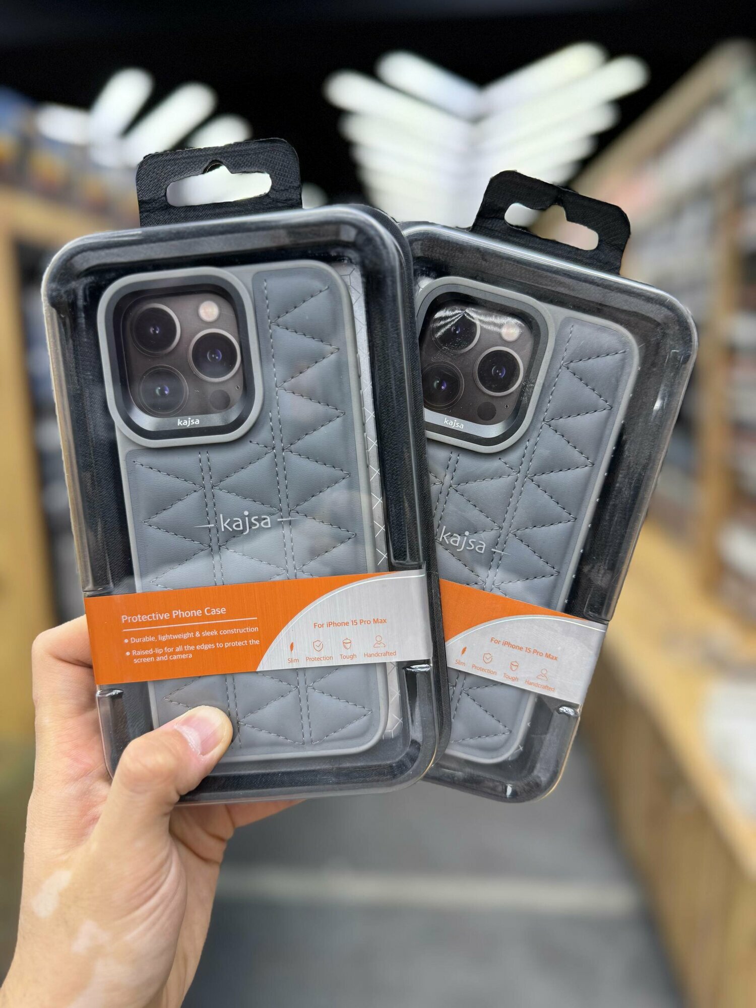 Чехол KAJSA противоударный для iPhone 15 Pro, защитный бампер, стильный дизайн, разноцветный